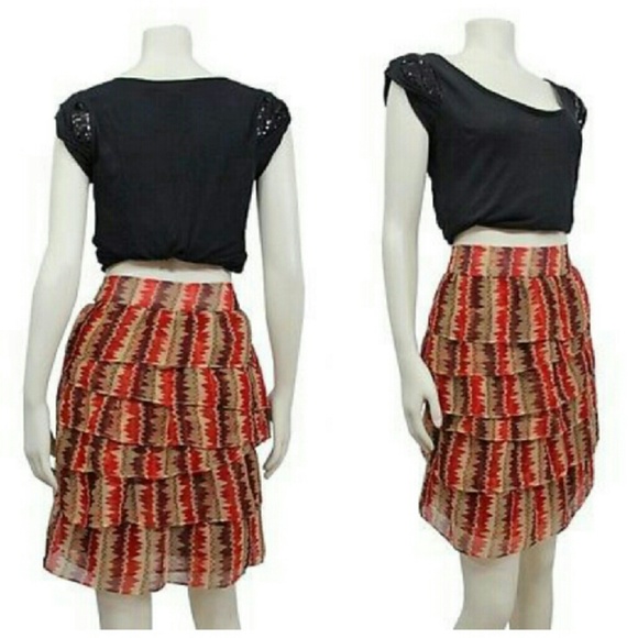 NWOT Anthropologie AnnaSui tiered ruffle Sz 6 - Picture 2 of 3