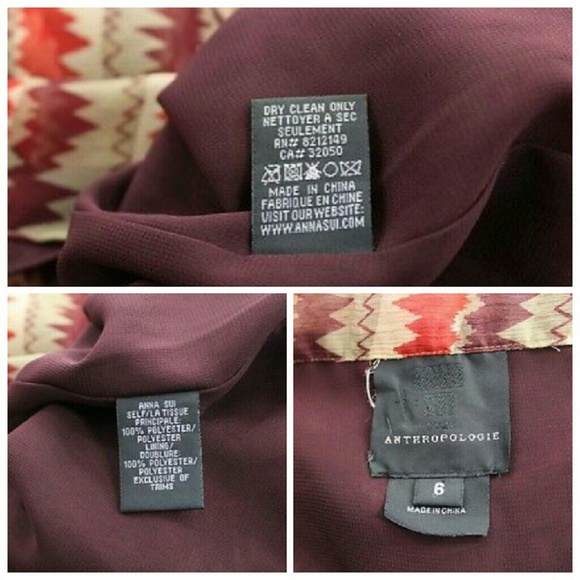 NWOT Anthropologie AnnaSui tiered ruffle Sz 6 - Picture 3 of 3