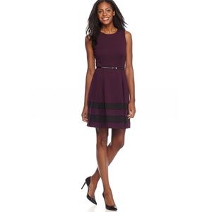 Calvin Klein Colorblock Fit and Flare Dress