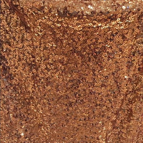GOLD SPARKLE STRAPLESS DRESS - Picture 3 of 4