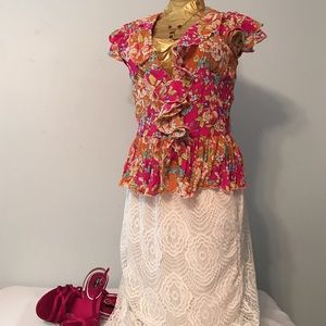 Charlotte Russe💕White Lace Skirt NWT💕💛