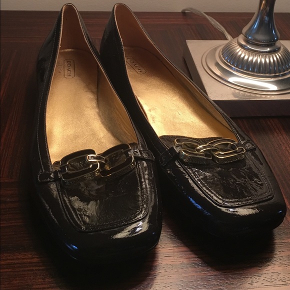 Coach patten leather shoes