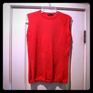 Gorgeous Red Tahari Sleeveless Knit Shell! M