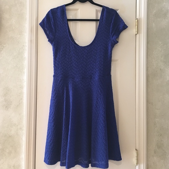 Sparkle & Fade Dress, Size L, Royal Blue