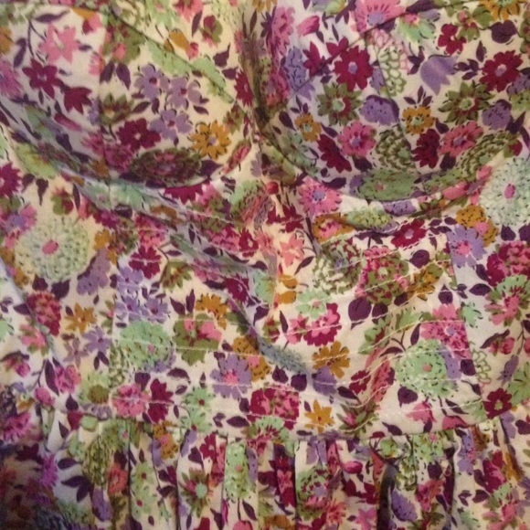 Floral Strapless Dress - Picture 2 of 3