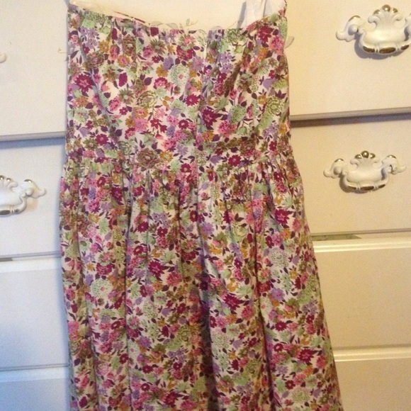 Floral Strapless Dress - Picture 3 of 3