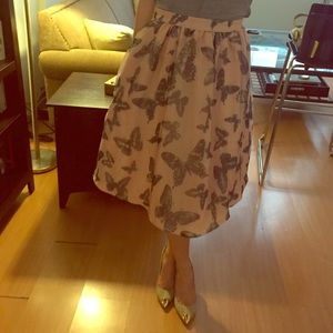 💕CeCe by Cynthia Steffe printed butterfly skirt!