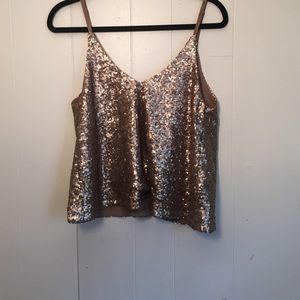 Gold sequin top