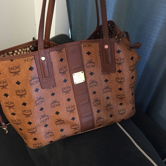 Authentic MCM medium size shopper tote