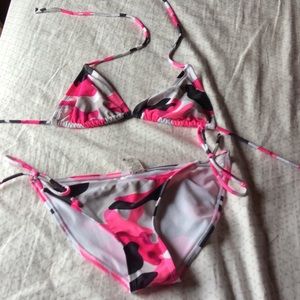 Pink camouflage swim suit