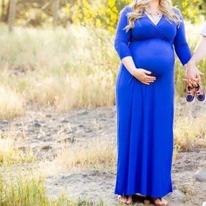 Blue maxi dress: Pink Blush Maternity