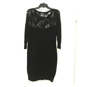 Black dress with lace shoulders