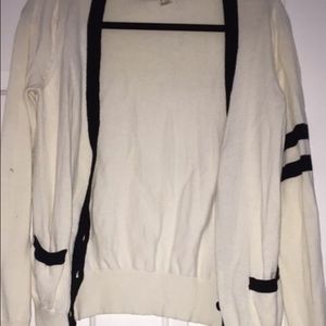 White and Black Sweater Blazer