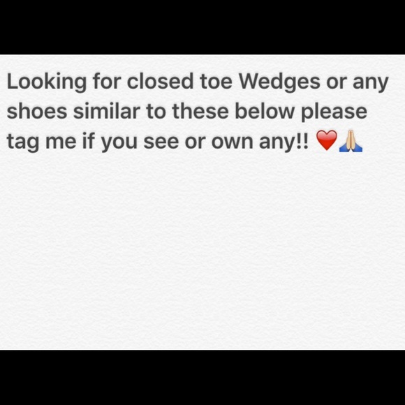 Looking for closed toe wedges/chunky heels in sz 8