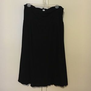 Black strapless dress