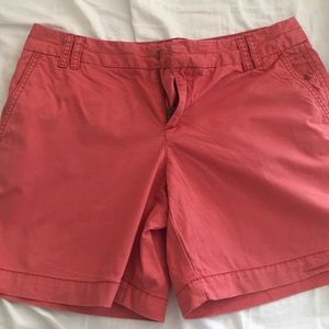 LOFT salmon cargo shorts