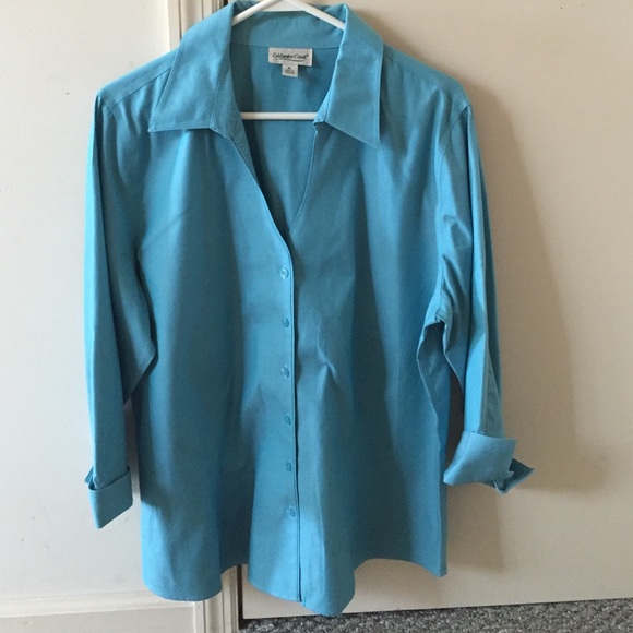 Beautiful Coldwater Creek Turquoise XL shirt
