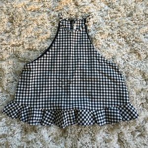 Zara Gingham Top