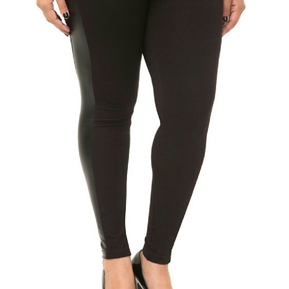 Torrid leather stripe leggings