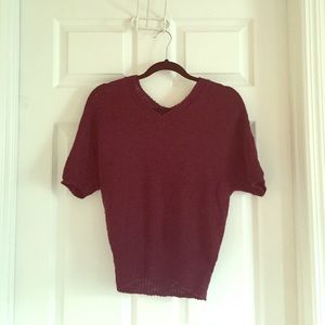 Gap wool cotton blend maroon shirt