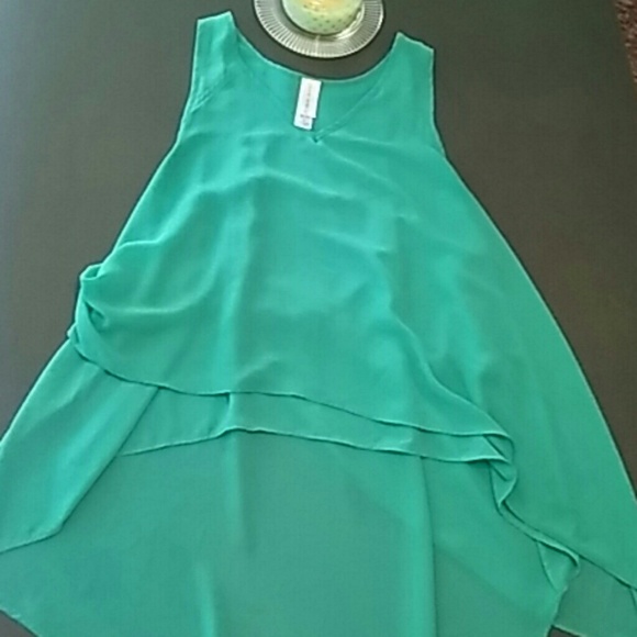 Sheer Layered Hi Lo Top