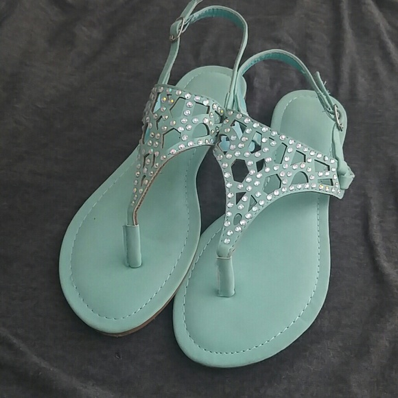 Mint green sandals