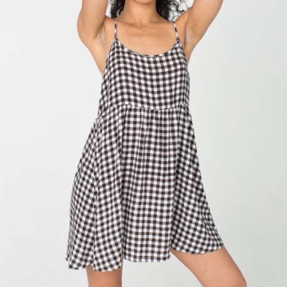 Gingham Print Babydoll Dress