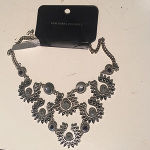 NWT New York & Company Silver Statement Necklace