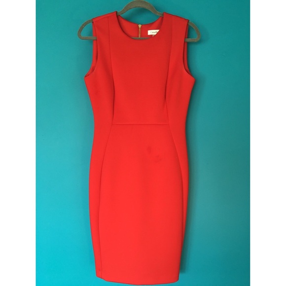 Calvin Klein sleeveless Red Dress