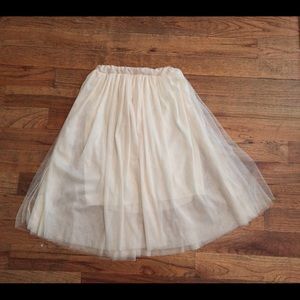 White tulle skirt