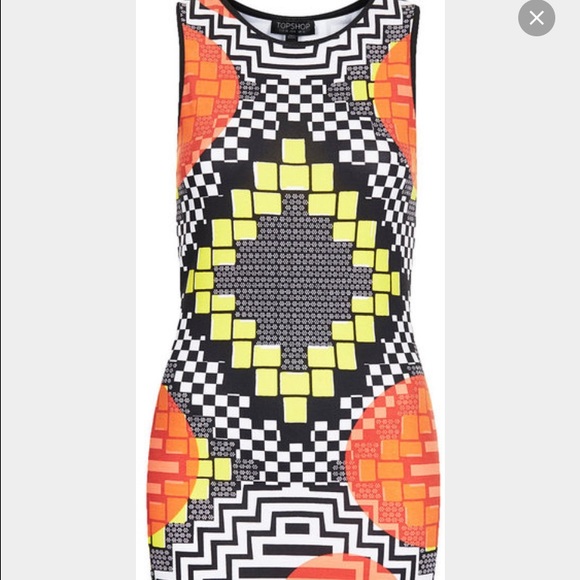 Topshop Aztec bodycon dress