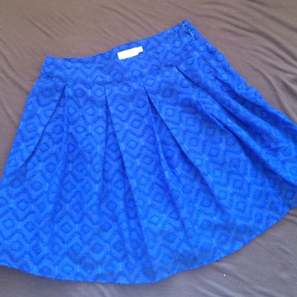 Bright blue skirt