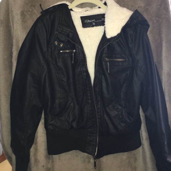 faux leather coat