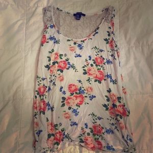 floral lace tank top