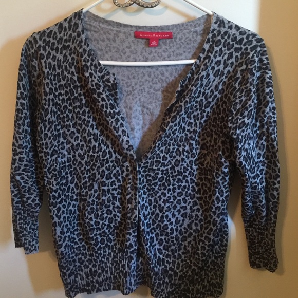 Black and grey leopard cardigan