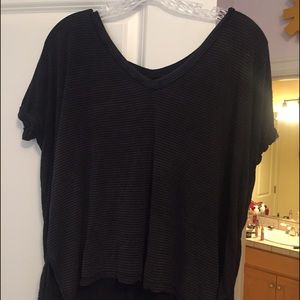 Brandy melville grey striped top