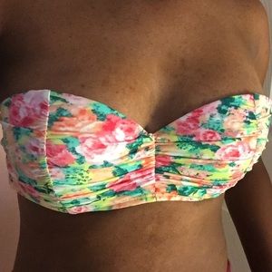 Floral bathing suit top