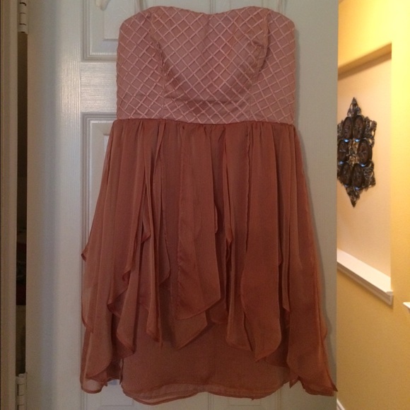 Peach semi formal dress