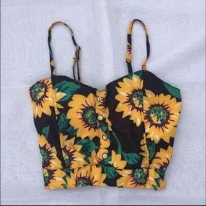 Sunflower crop top