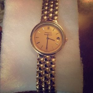 Tiffany & Co 18kt Gold Plated Portfolio Watch