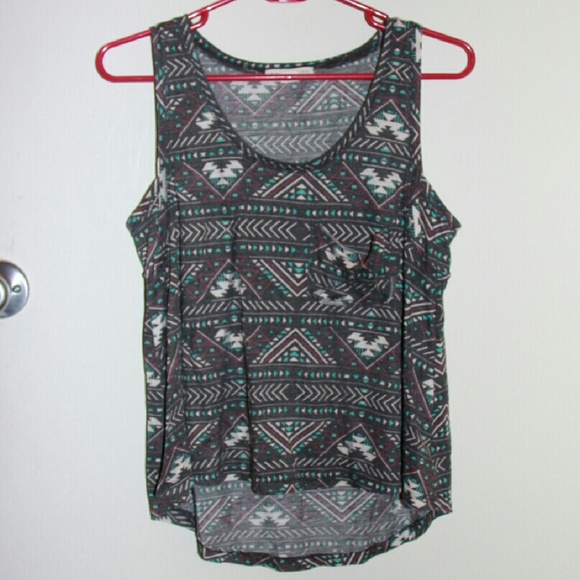 Billabong Aztec print pocket tank top