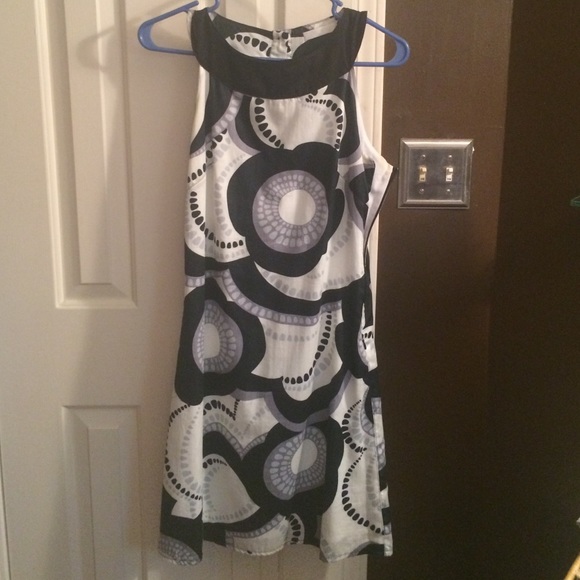 Cotton black and white dress