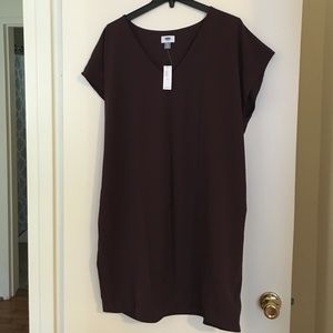 Maroon cocoon style dress