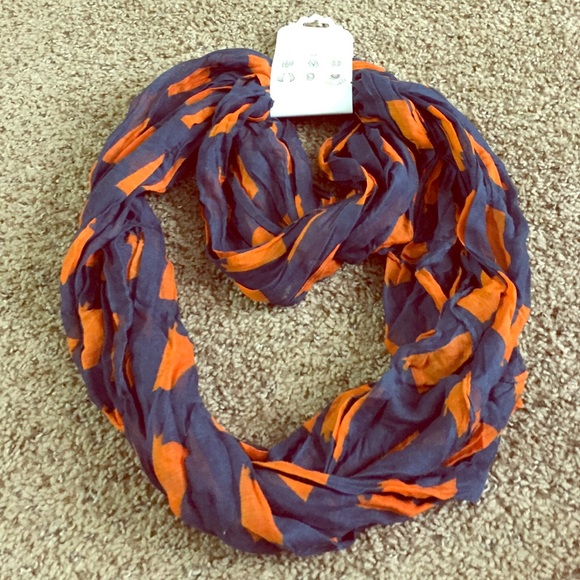 orange & blue infinity scarf