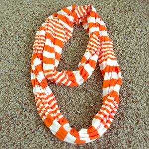 orange & white infinity scarf