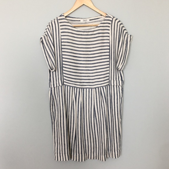 Madewell striped linen dress