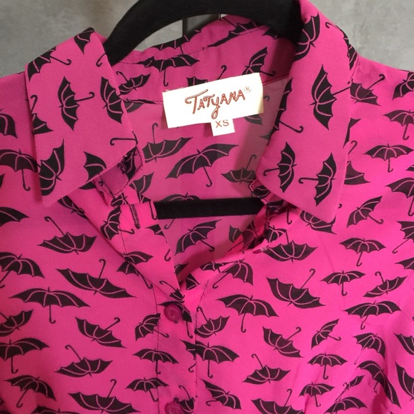 EUC Sheer Size XS Tatyana Rockabilly Top Shirt - Picture 2 of 4