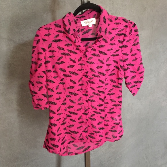 EUC Sheer Size XS Tatyana Rockabilly Top Shirt - Picture 3 of 4