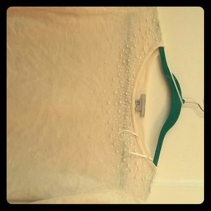 H&M cream sweater with beading