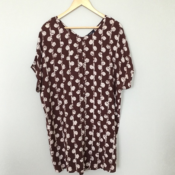 Madewell Burgundy Polka Dress Abstract Dress
